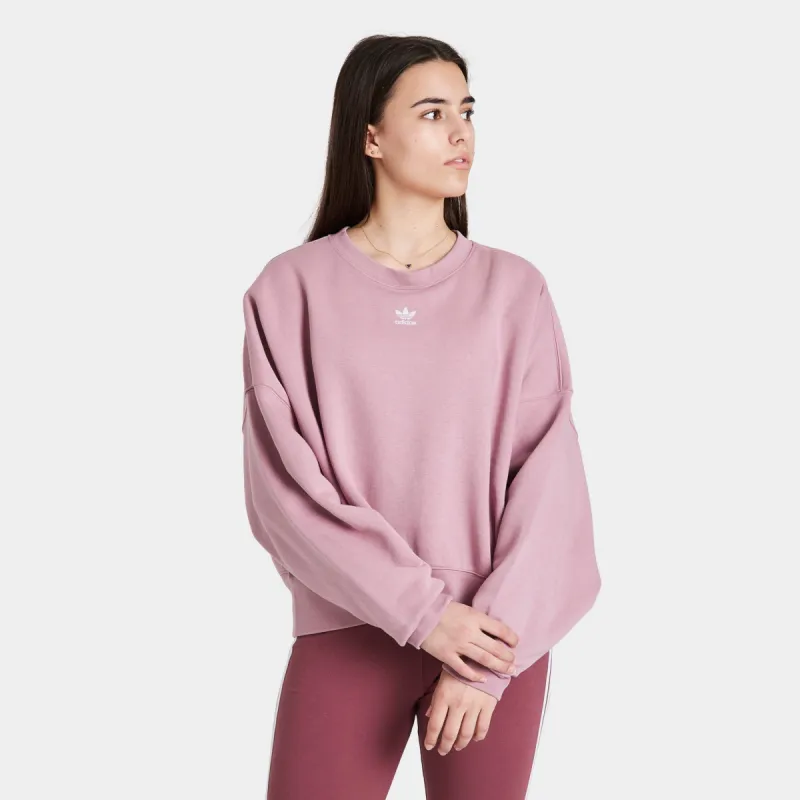 adidas Originals Women’s Adicolor Essentials Fleece Sweatshirt / Magic Mauve sold by JD Sports