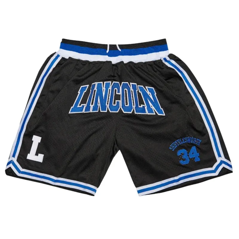 Jesus Shuttlesworth Lincoln Basketball Shorts made by Jersey House
