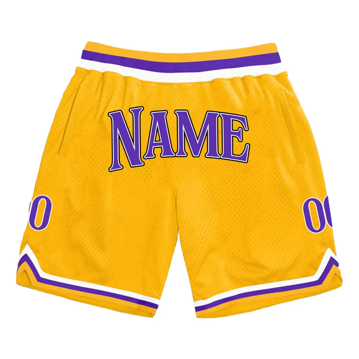 Yellow Purple-White Custom Basketball Shorts sold by Jersey House