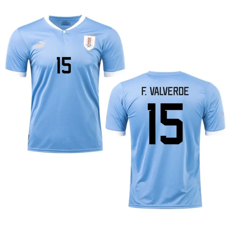 Federico Valverde Uruguay 15 FIFA World Cup Jersey sold by Jersey House
