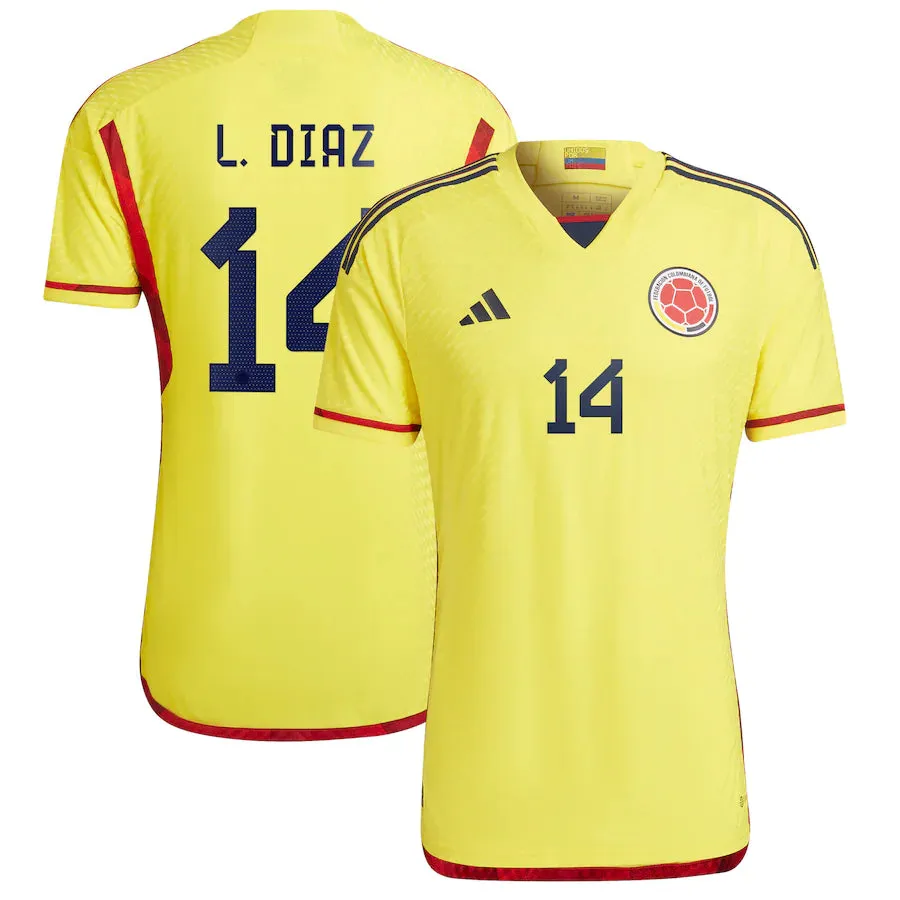Luis Diaz Colombia 14 FIFA World Cup Jersey sold by Jersey House
