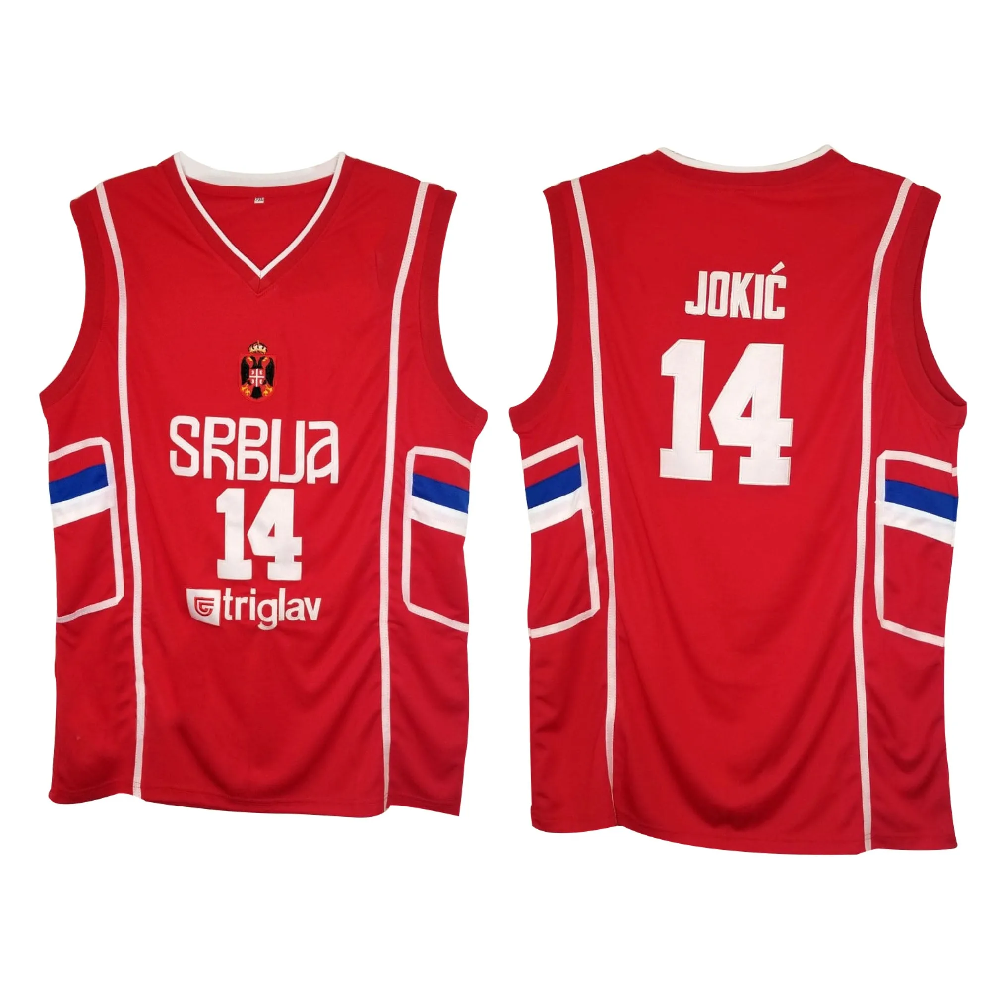 Nikola Jokic Serbia Euro 14 Basketball Jersey Parallel