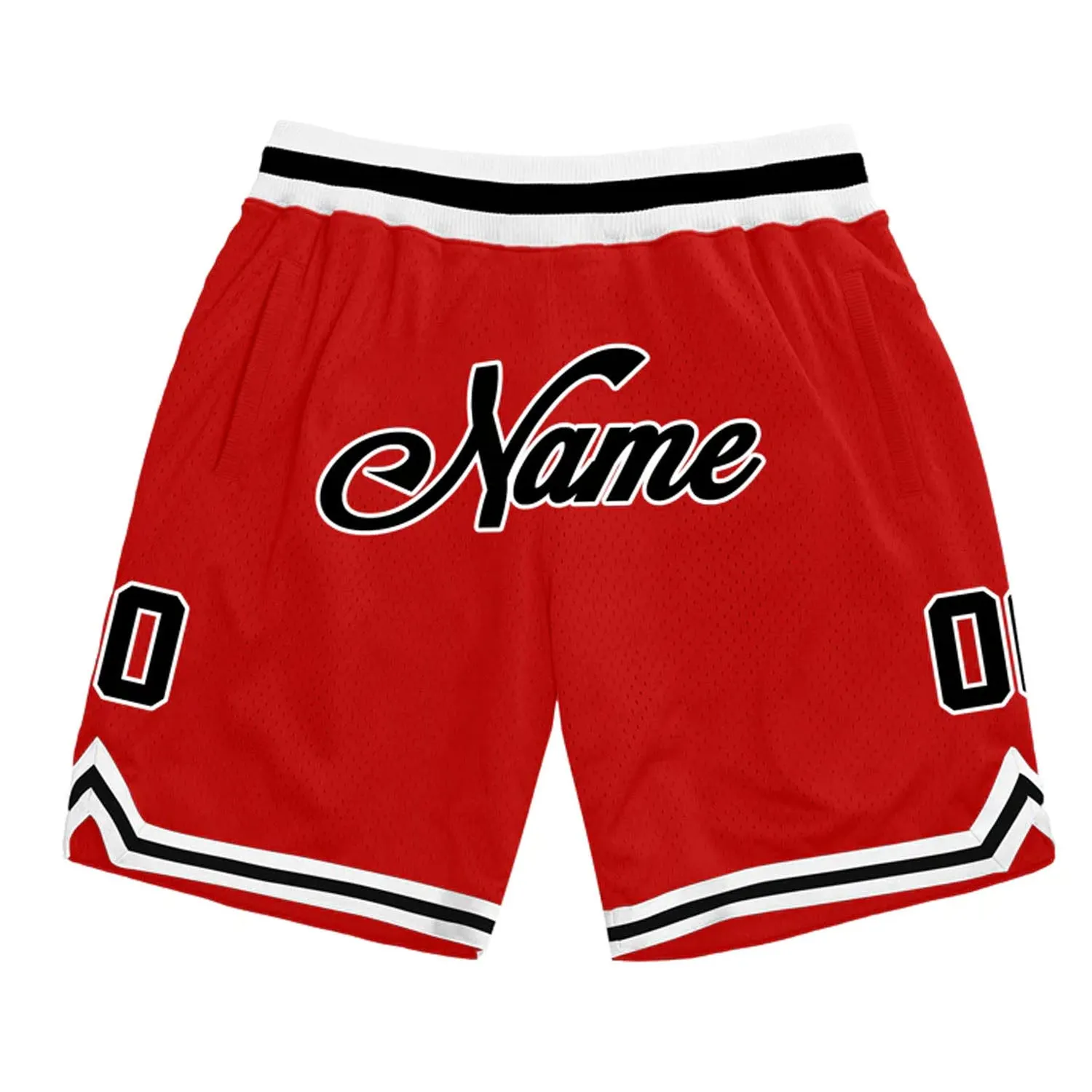 Red Black-White Custom Basketball Shorts sold by Jersey House