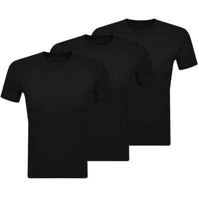 BOSS Triple Pack Crew Neck T Shirts Black sold by Mainline Menswear
