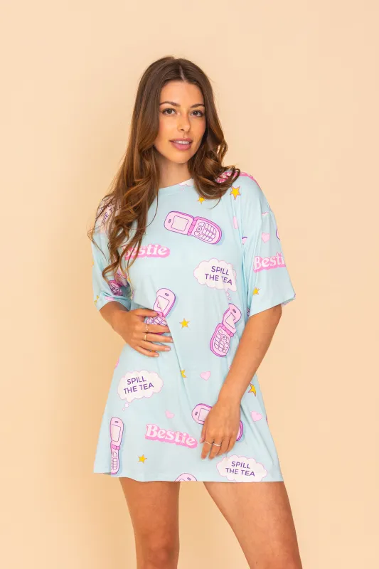 Long Tee Spill The Tea sold by Boutique Elena