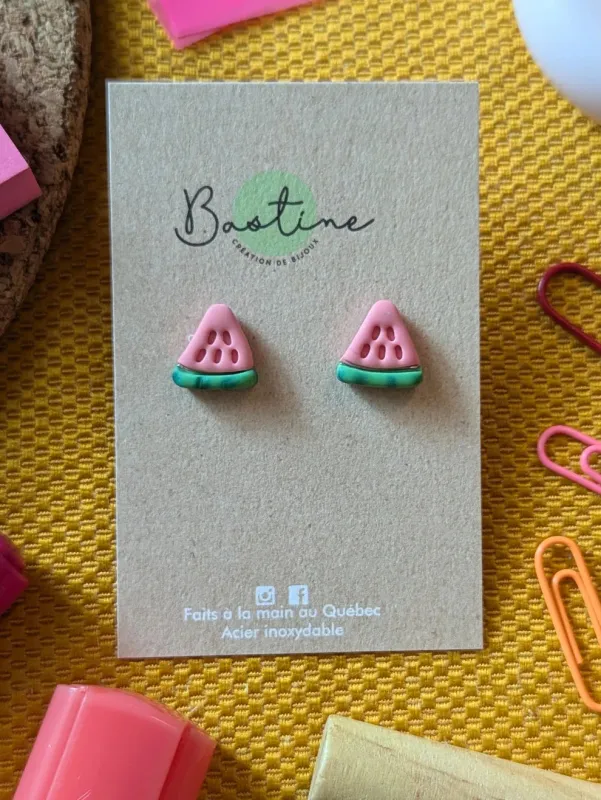 Studs Melon D'eau made by Boutique Elena