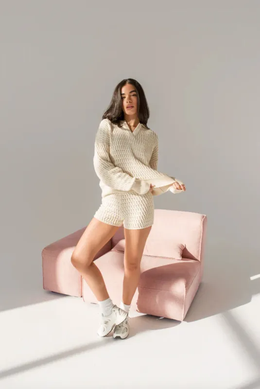 Culotte Courte Amber Crème sold by Boutique Elena