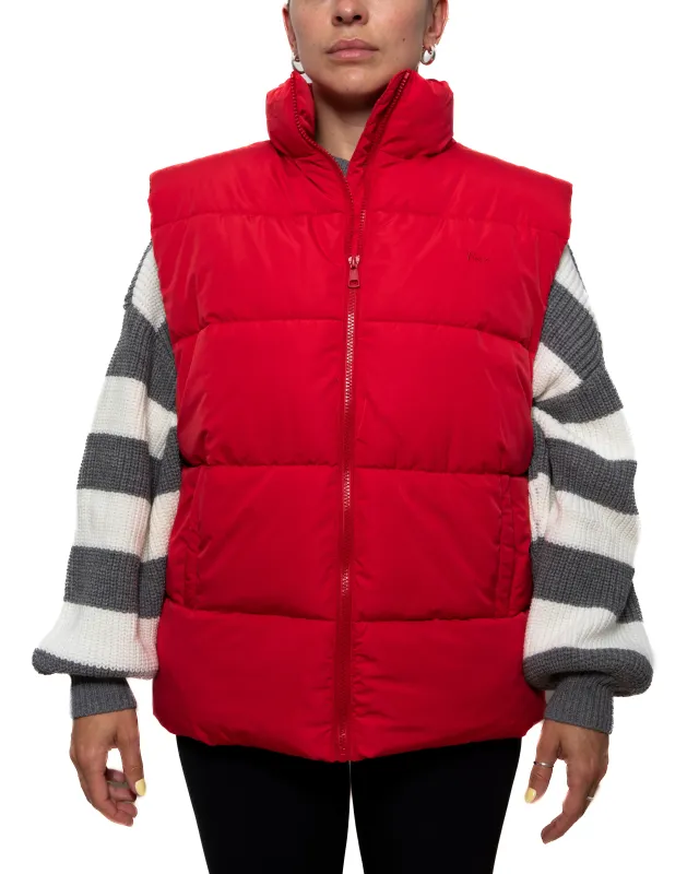 Veste Sans Manche Matelassée Rouge sold by Boutique Elena