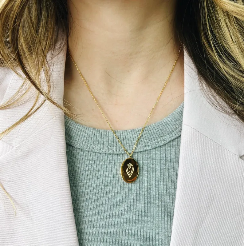 Collier Fleurs De Naissance Or - Février sold by Boutique Elena