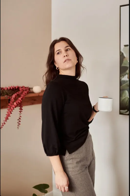 Chandail Salander Noir Uni made by Boutique Elena