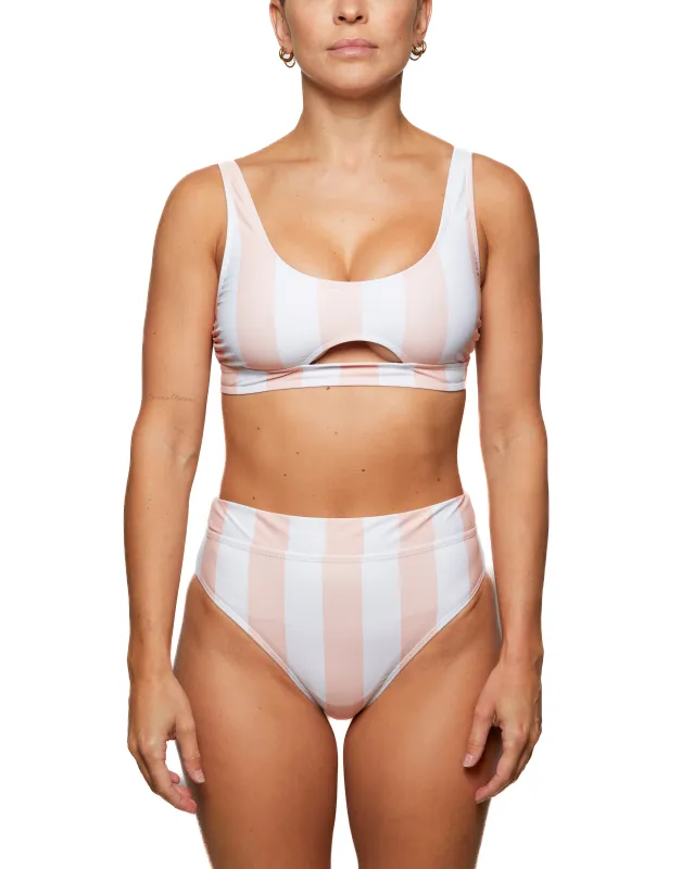 Bas Bikini Geneviève Pink Stripes sold by Boutique Elena