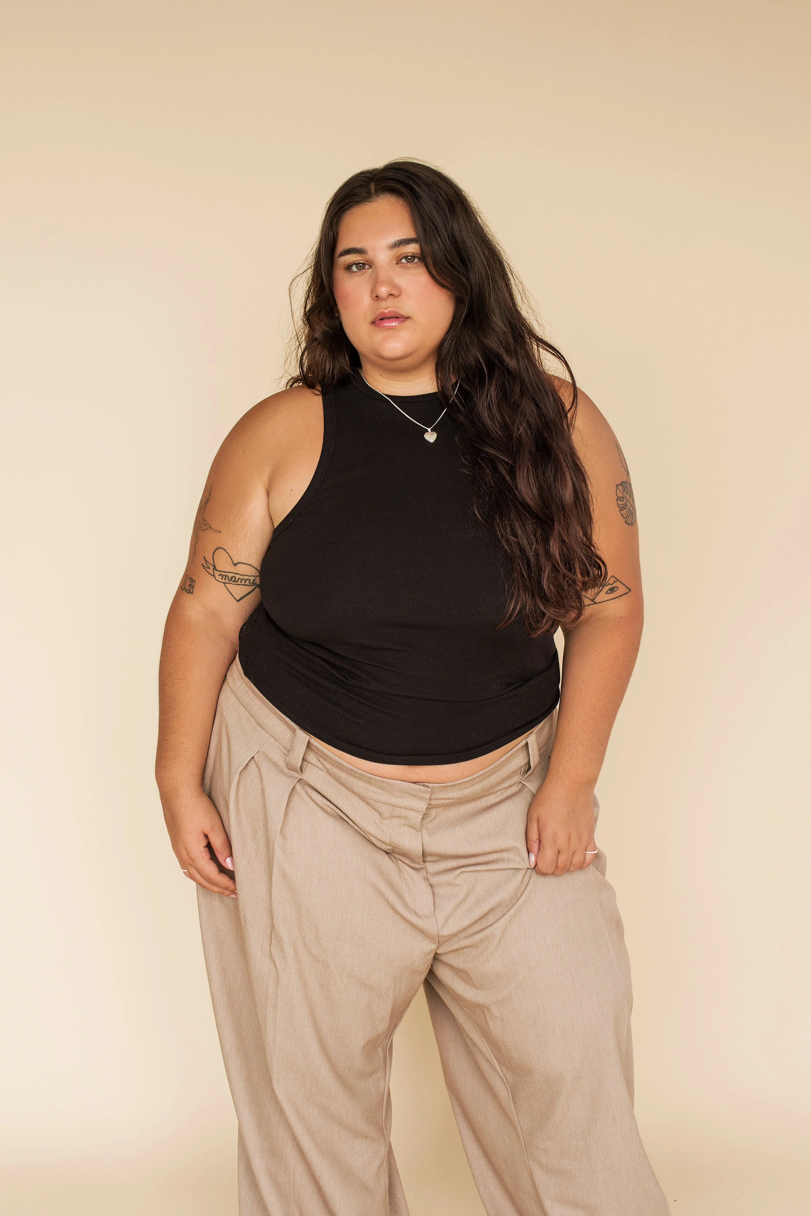 Camisole À Col Montant Noir sold by Boutique Elena