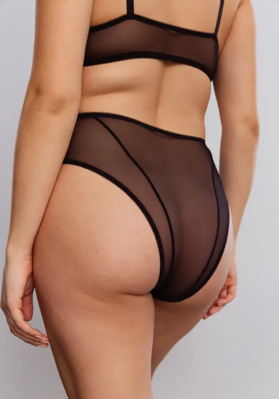 Caleçon Taille Haute Astrid Noir sold by Boutique Elena