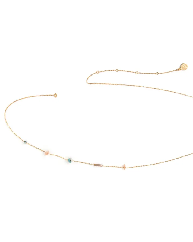 Chaîne De Taille Medusa Pierres Colorées Or sold by Boutique Elena