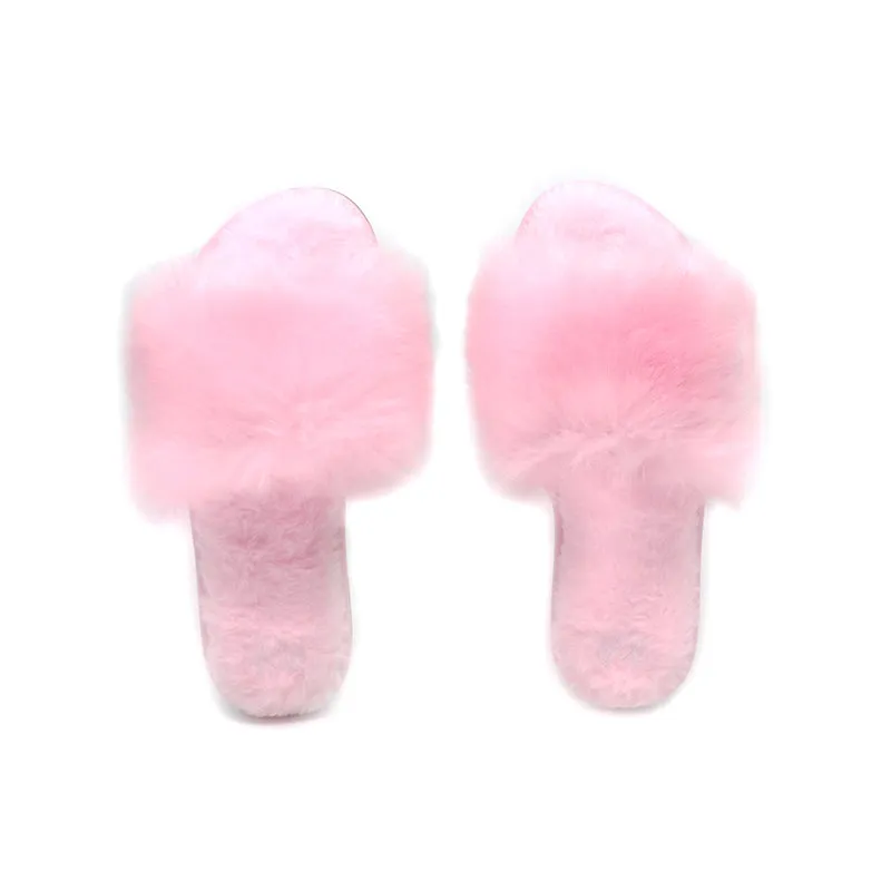 Pantoufles Lush Rose sold by Boutique Elena