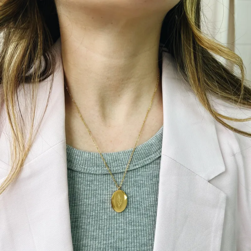 Collier Fleurs De Naissance Or - Août sold by Boutique Elena