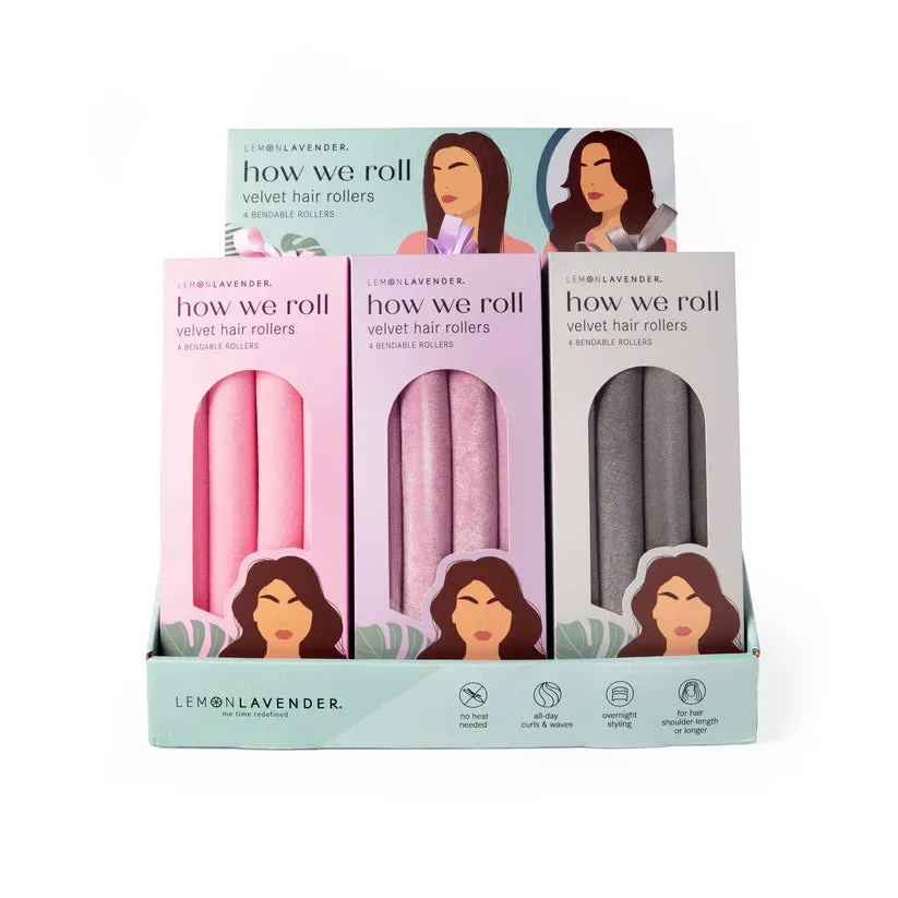 Bigoudis En Velours Mauve sold by Boutique Elena