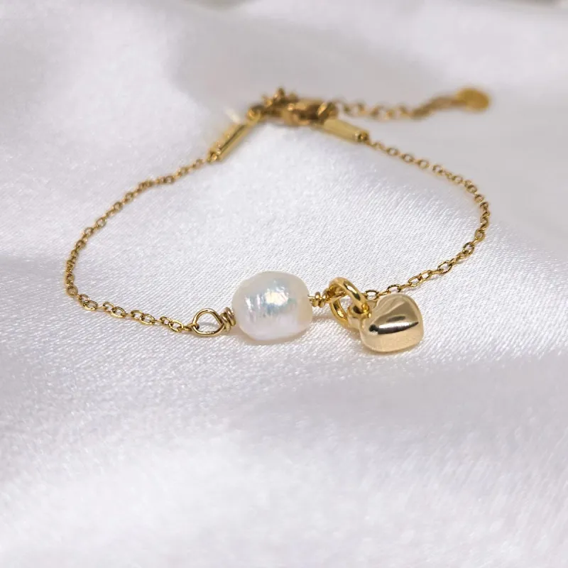 Bracelet Adulte Coeur Vaillant Or made by Boutique Elena