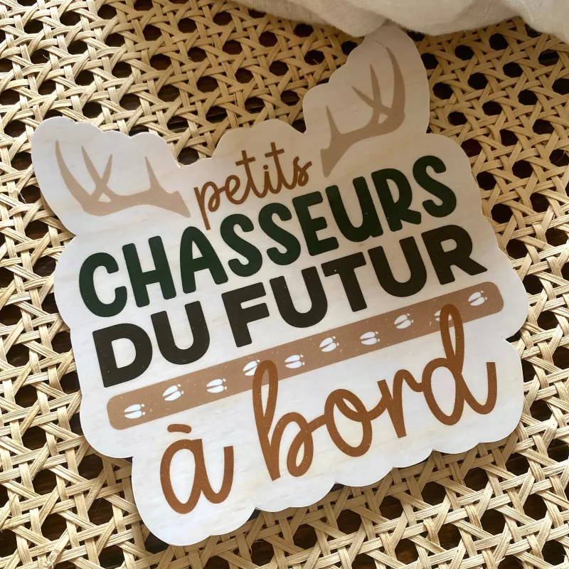 Autocollant Voiture « Petits Chasseurs Du Futur À Bord » made by Boutique Elena