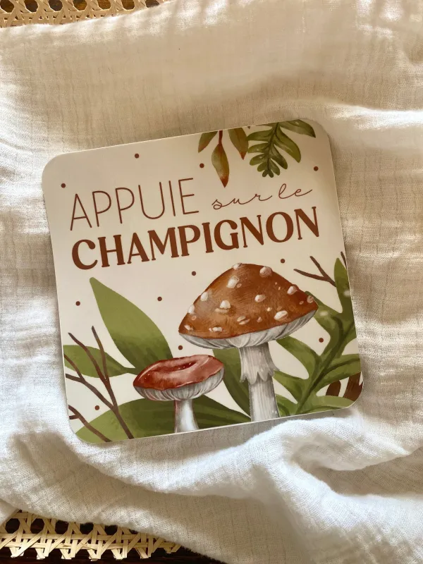 Autocollant Voiture « Appuie Sur Le Champignon » made by Boutique Elena