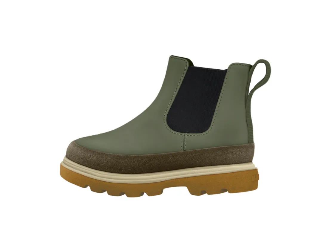 Botte Imperméable Kensington Chelsea Olivine Green/Mash Brown/Bone White made by Native Shoes