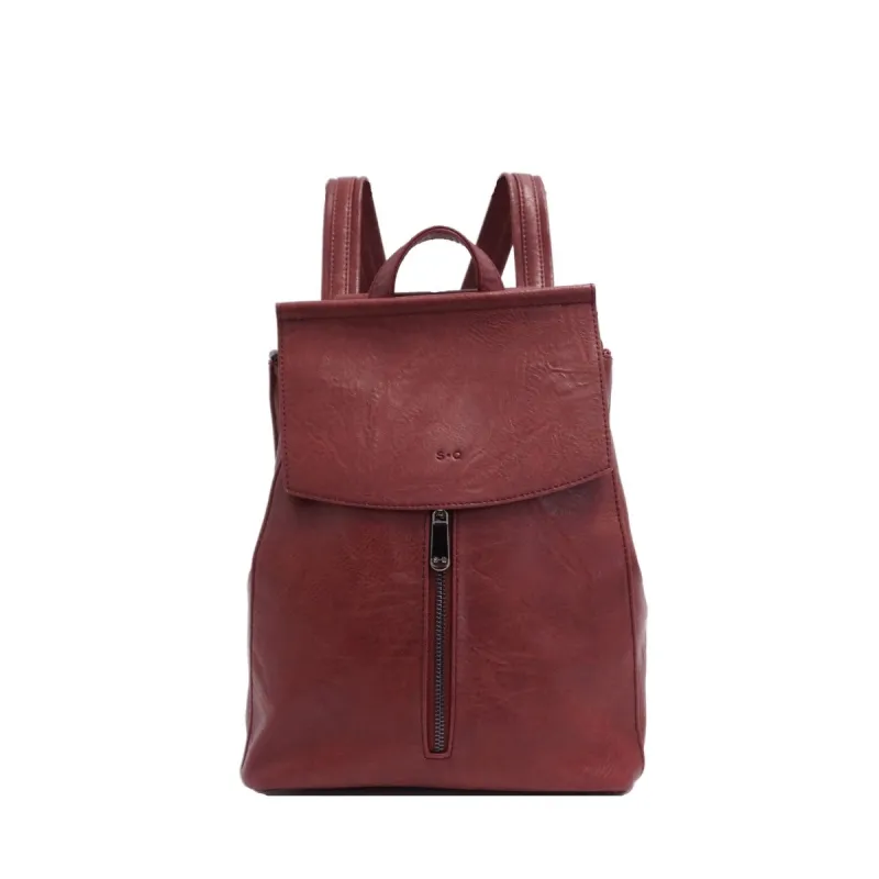 Sac À Dos Convertible Chloe Burgundy made by Boutique Elena