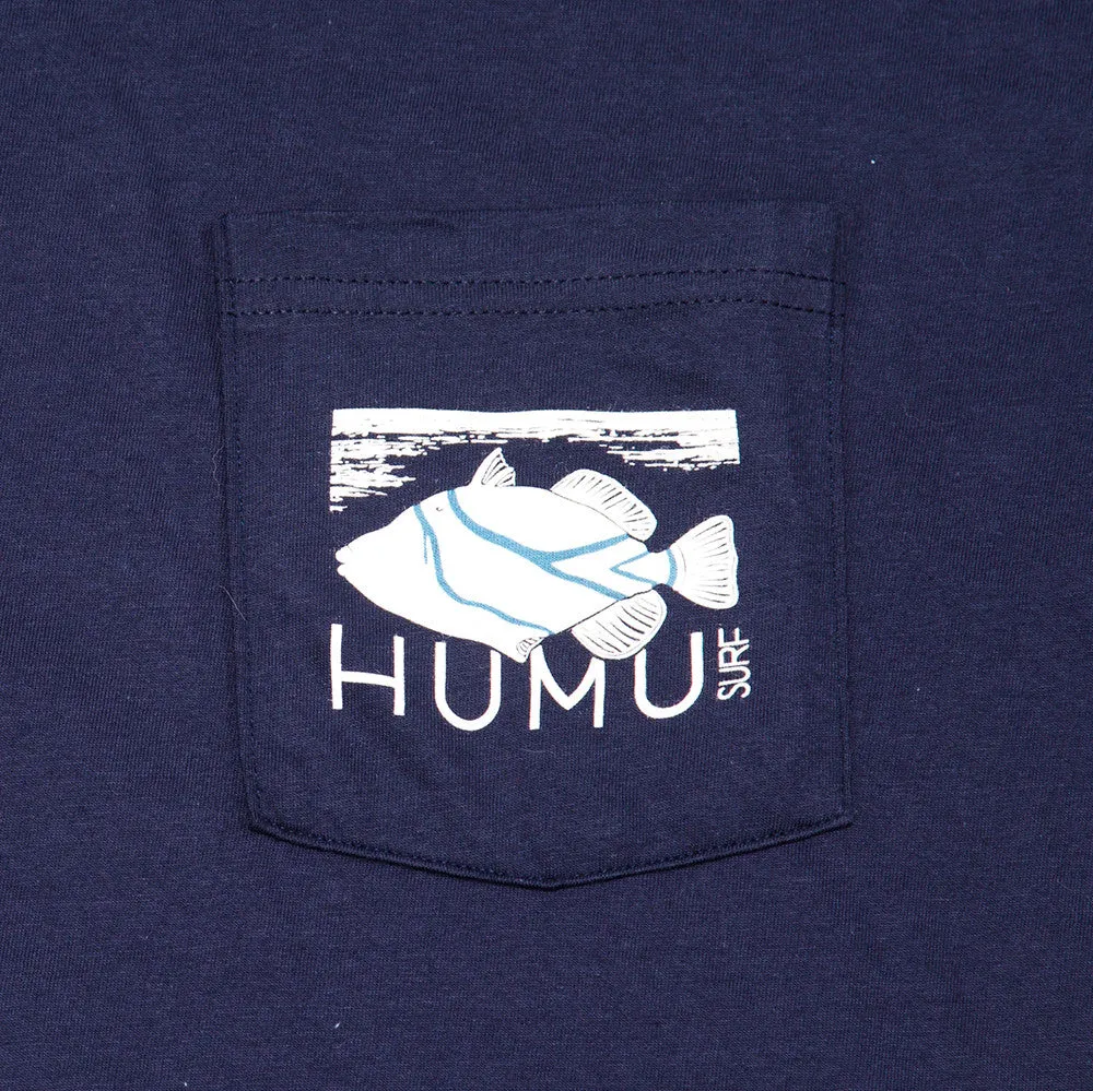 Men's Navy Pocket Tee Shirt sold by Humu Surf product image thumbnail 2