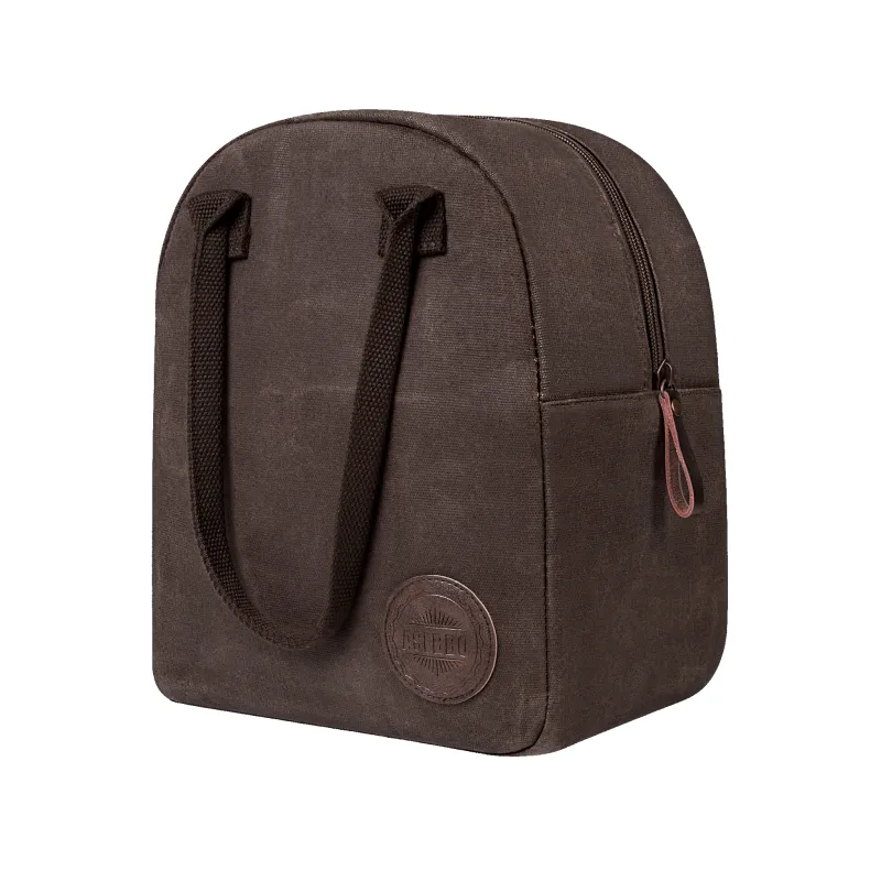 ASEBBO Large Insulated Waxed Canvas Lunch Tote sold by Asebbo