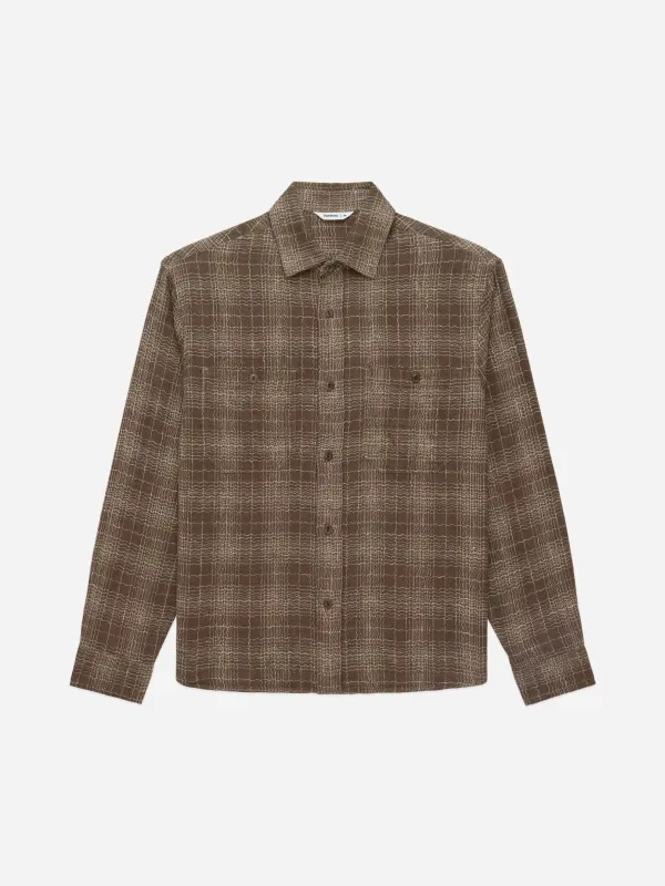 3sixteen Utility Shirt - Drab Wavy Check made by 3sixteen