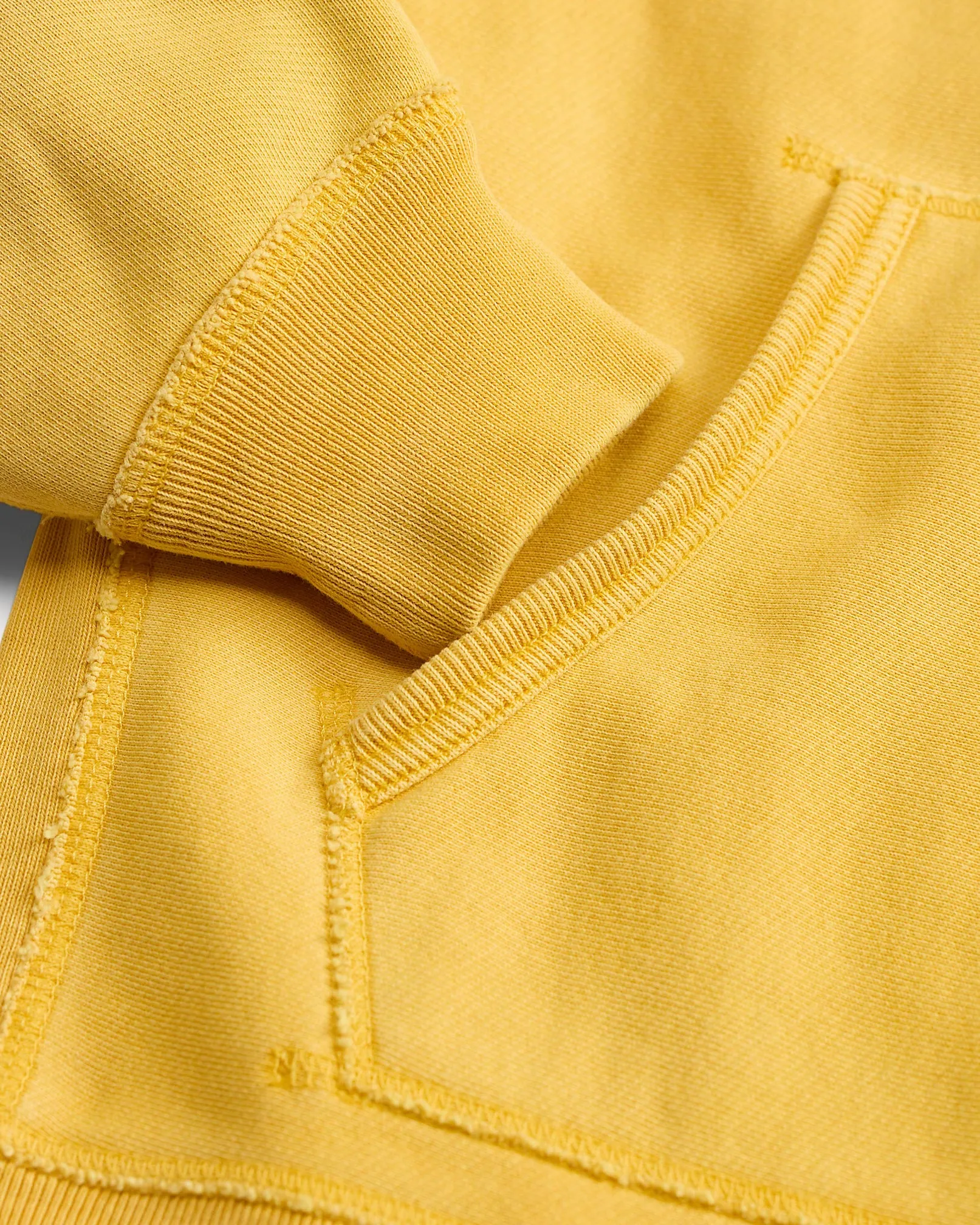 RRL Garment-Dyed Fleece Hoodie - Campus Yellow sold by Berkeley Supply product image thumbnail 4