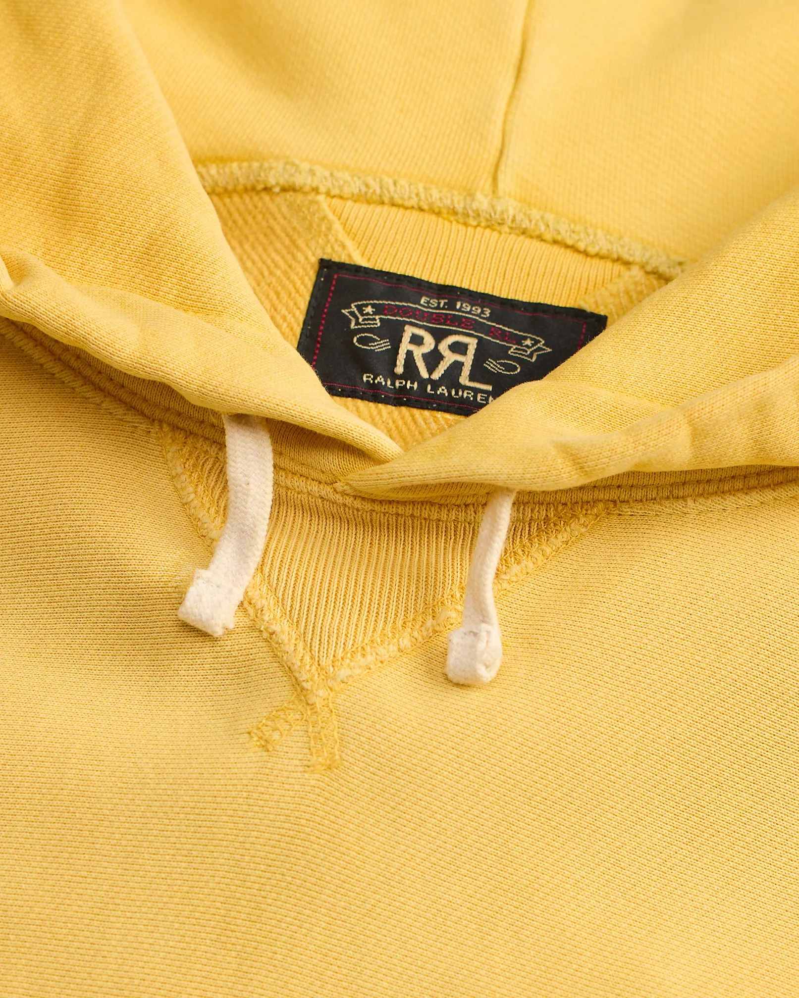 RRL Garment-Dyed Fleece Hoodie - Campus Yellow sold by Berkeley Supply product image thumbnail 3