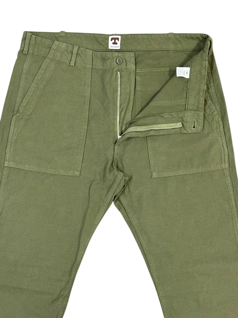 Tellason Fatigue Pant - Olive Sateen Straight Leg sold by Berkeley Supply product image thumbnail 3