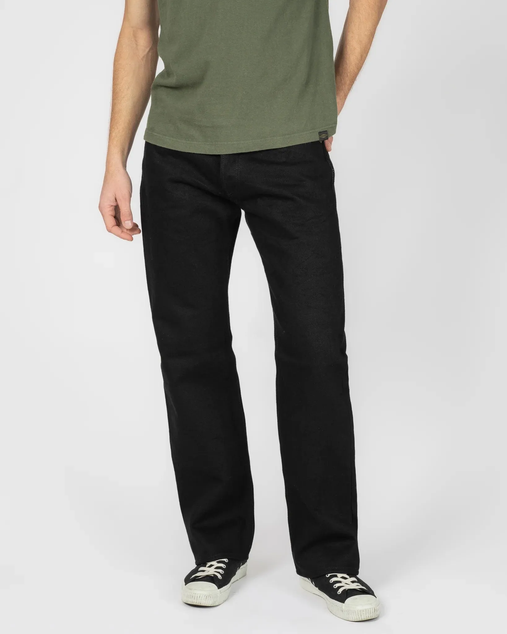 Iron Heart 634S 21oz Selvedge Denim Straight Cut Jeans - Superblack (Fades To Grey) sold by Berkeley Supply