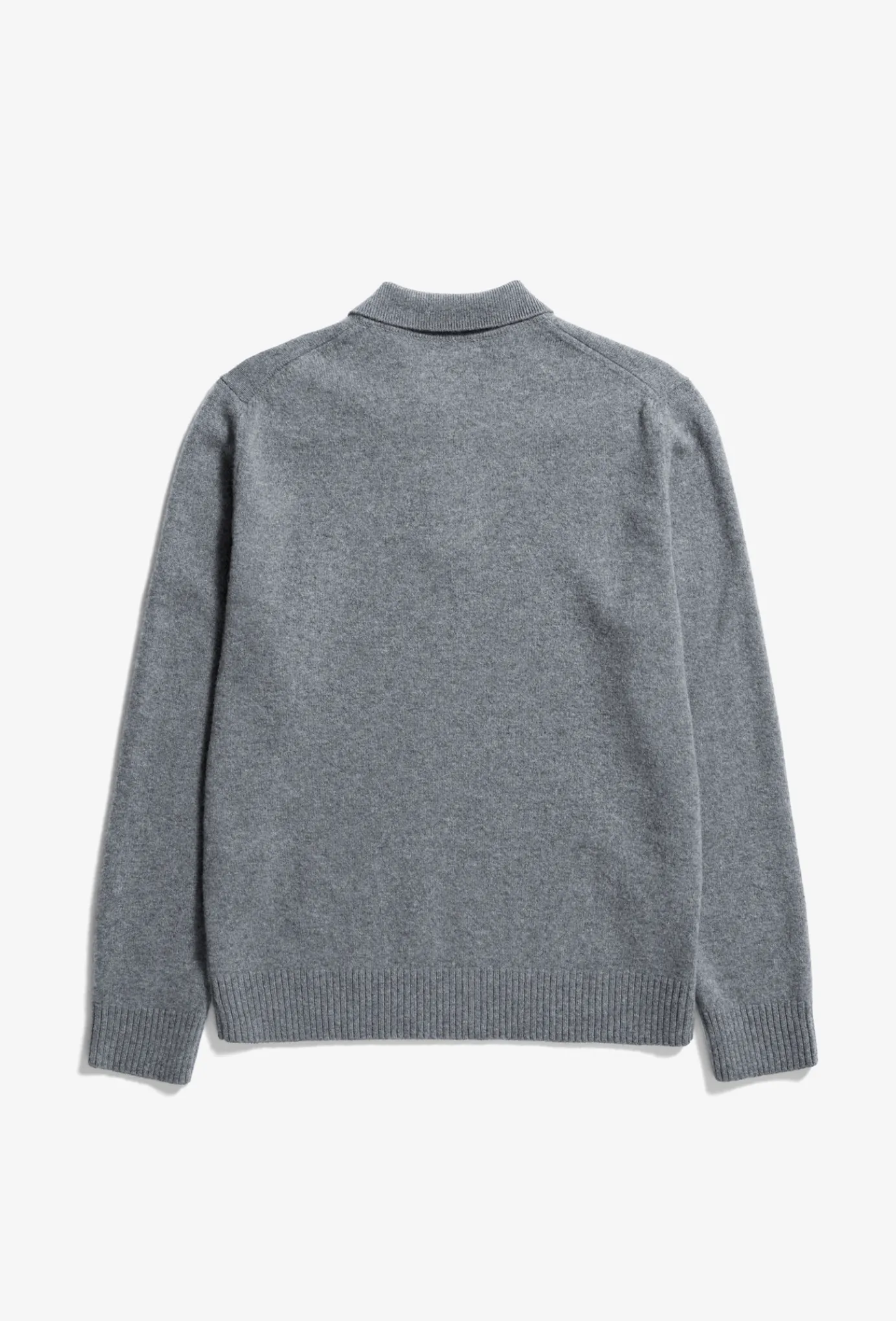 Norse Projects Standard Merino Lambswool Polo - Grey Melange sold by Berkeley Supply product image thumbnail 3