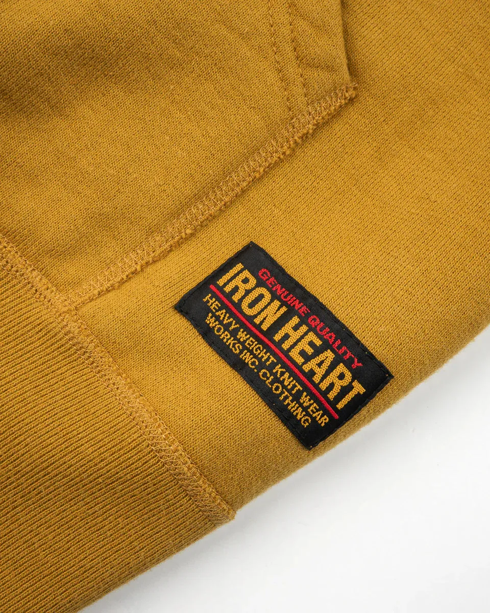 Iron Heart 14oz Ultra Heavyweight Loopwheel Cotton Zippered Hoodie - Mustard sold by Berkeley Supply product image thumbnail 5
