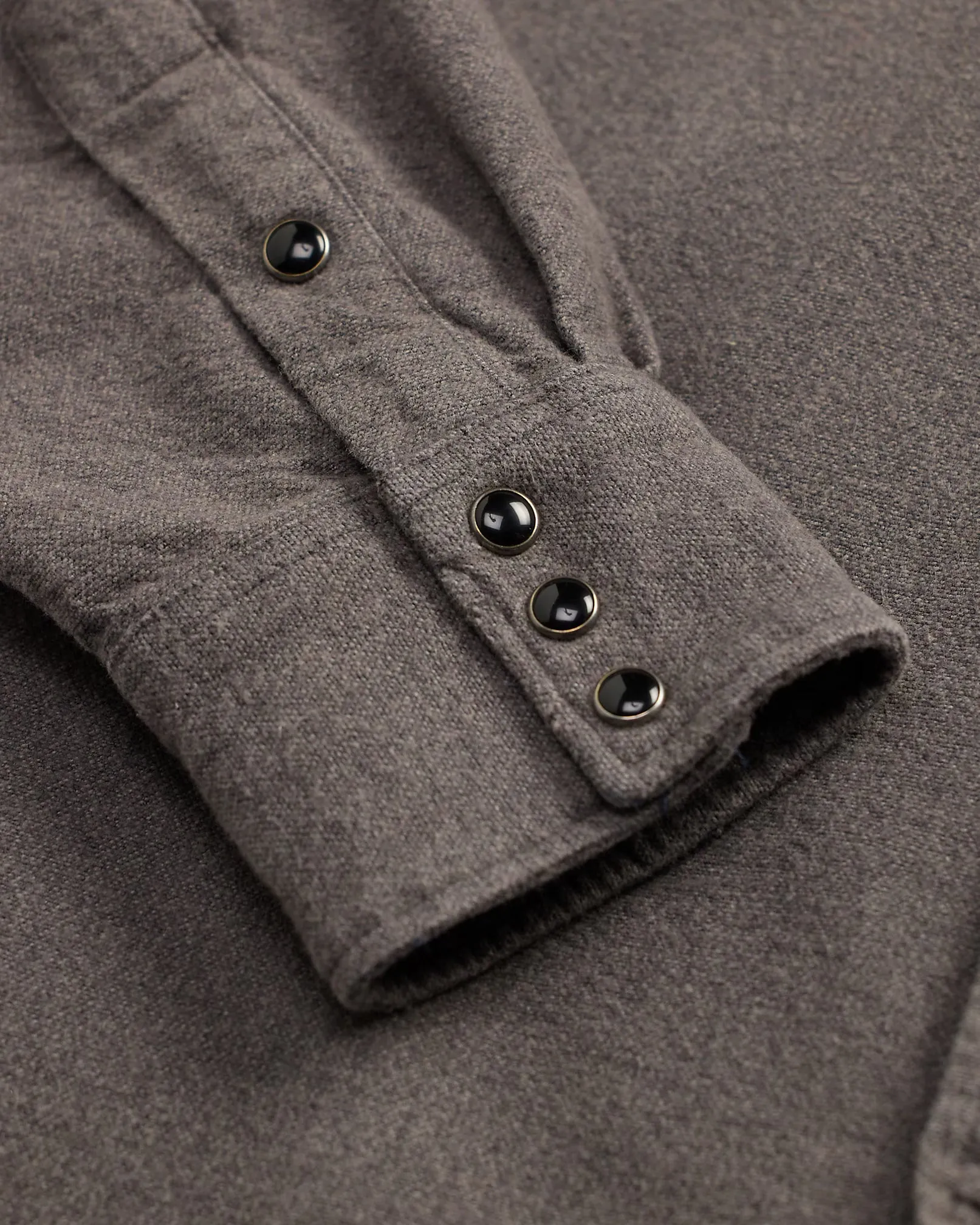 RRL Slim Fit Chamois Western Shirt - Heather Gray sold by Berkeley Supply product image thumbnail 4