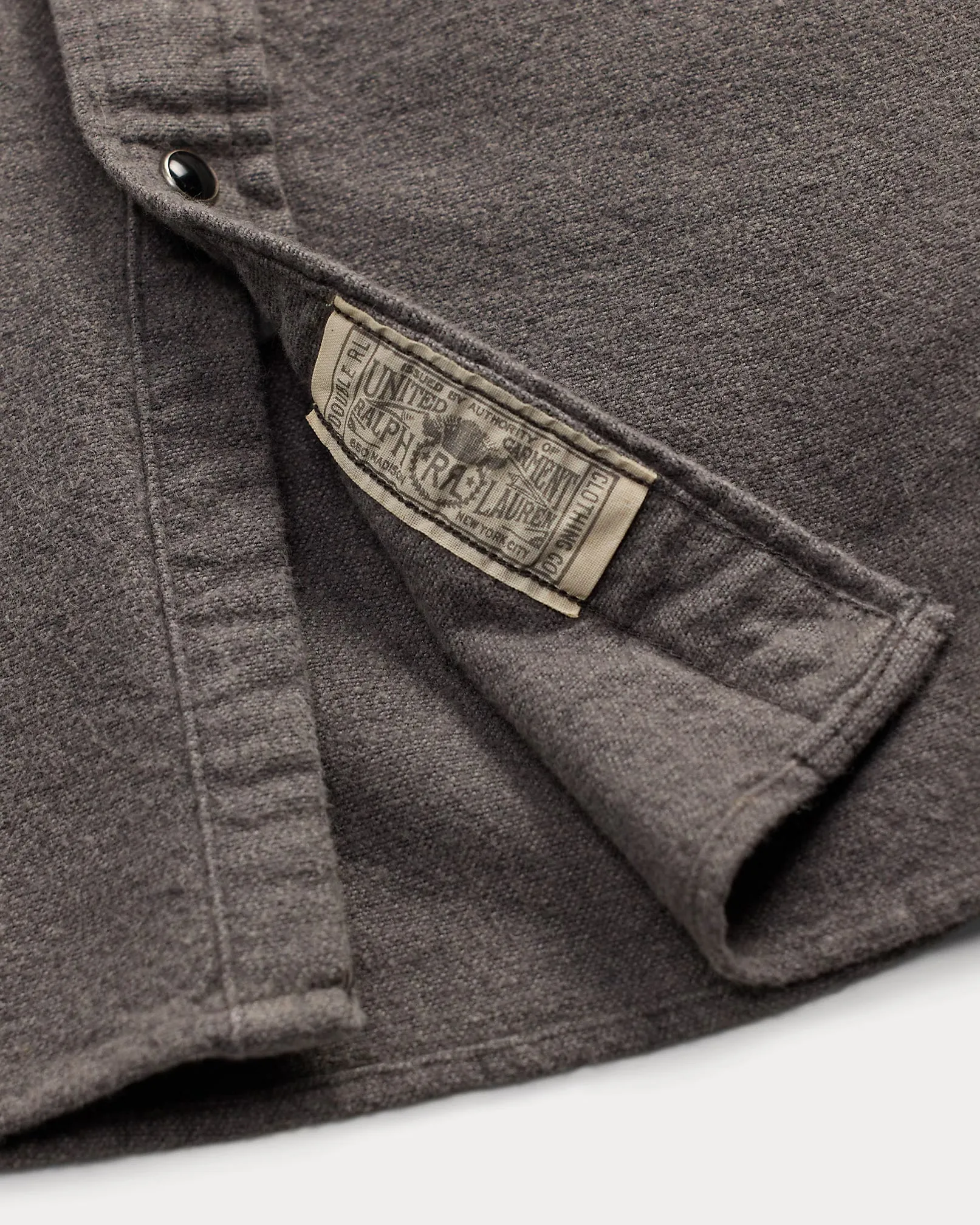 RRL Slim Fit Chamois Western Shirt - Heather Gray sold by Berkeley Supply product image thumbnail 3