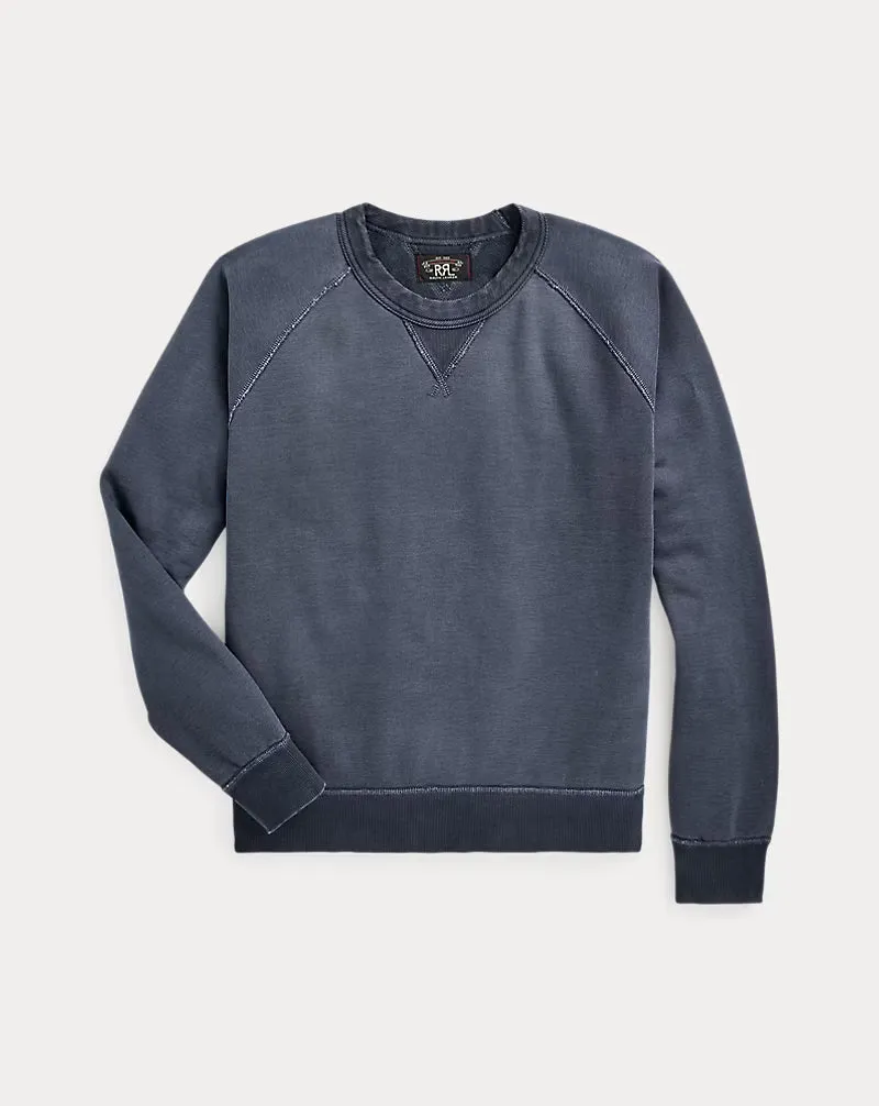 RRL Garment-Dyed French Terry Sweatshirt - Navy sold by Berkeley Supply
