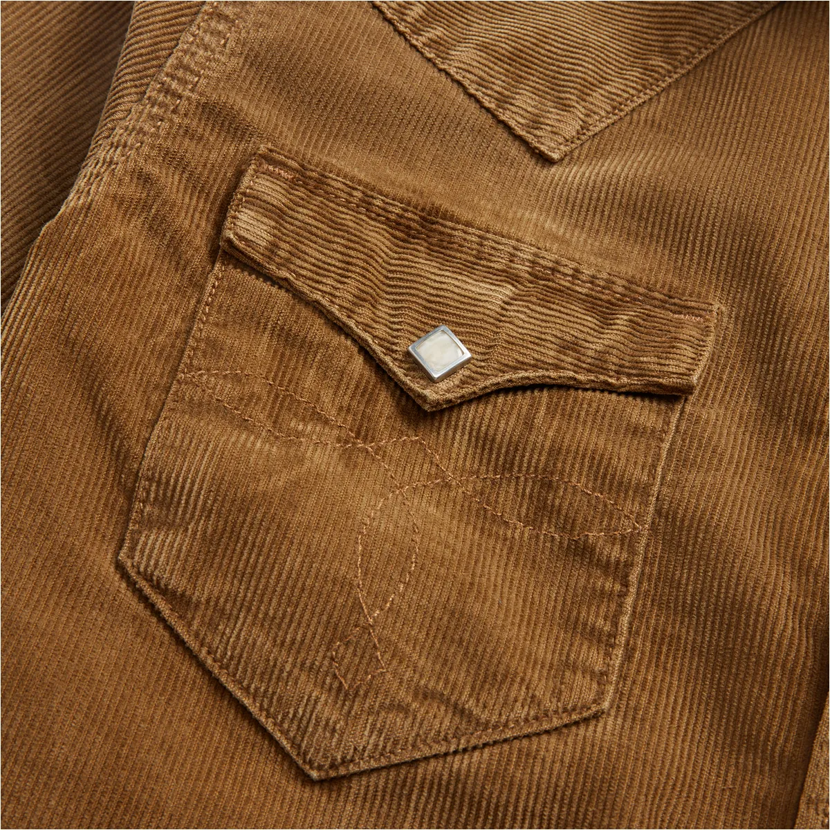 RRL Slim Fit Corduroy Western Shirt - Faded Tan sold by Berkeley Supply product image thumbnail 4
