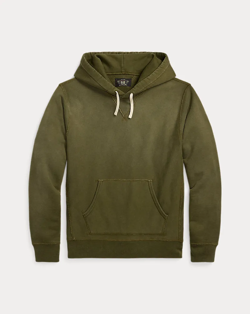RRL Garment-Dyed Fleece Hoodie - Olive sold by Berkeley Supply