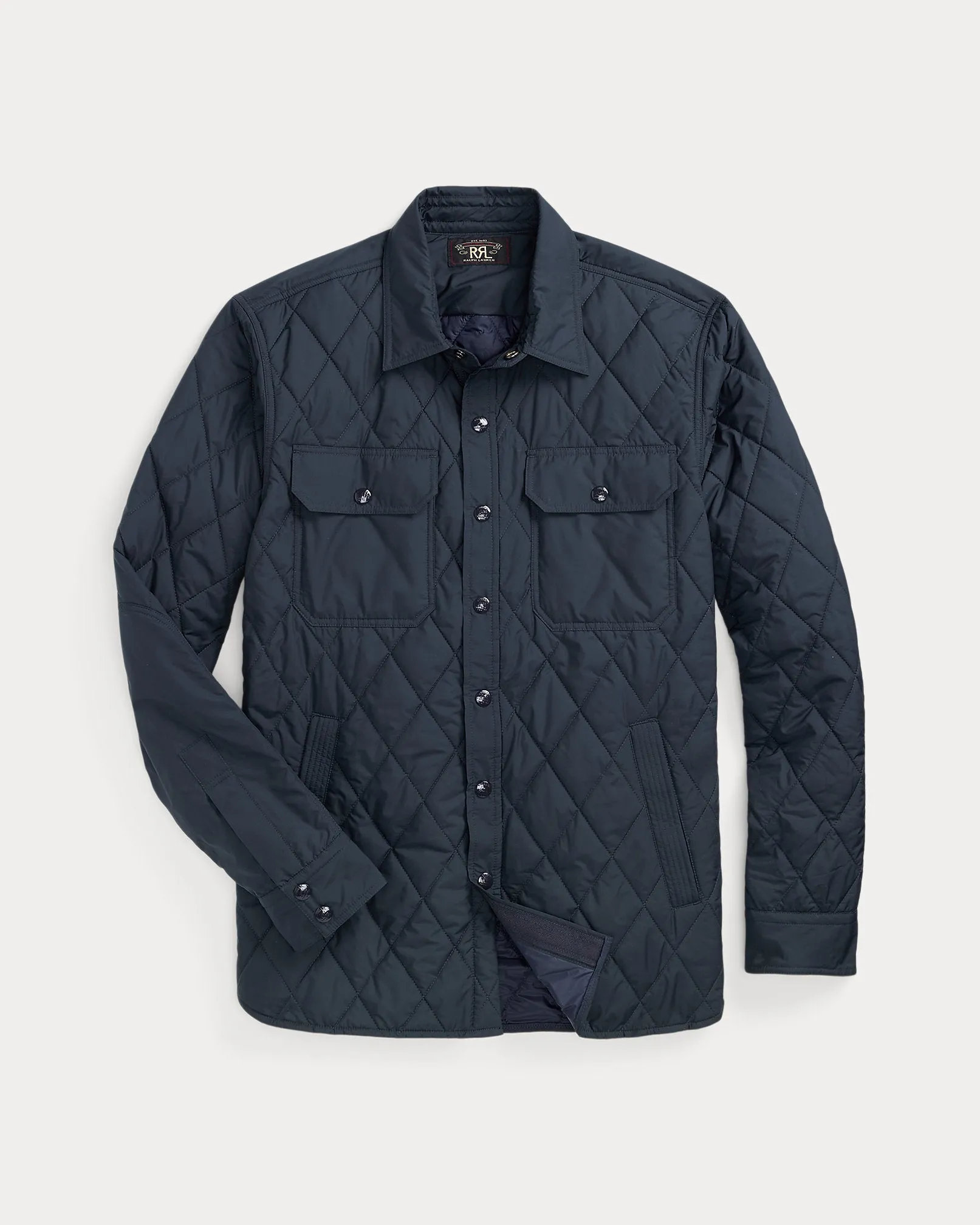RRL - Quilted Shirt Jacket - Navy sold by Berkeley Supply