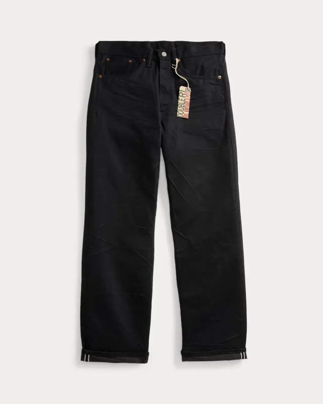RRL Vintage 5-Pocket Selvedge Jean - Black On Black made by RRL