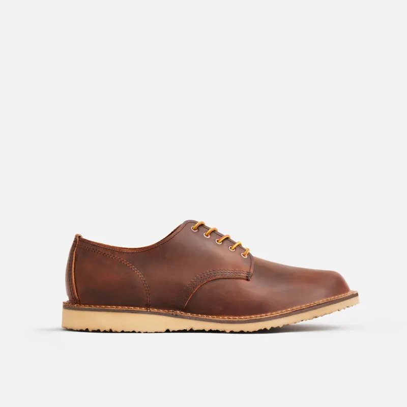 Red Wing Seconds - Weekender Oxford Heritage #3604 - Men's Oxford in Copper Rough & Tough Leather made by Red Wing Shoes