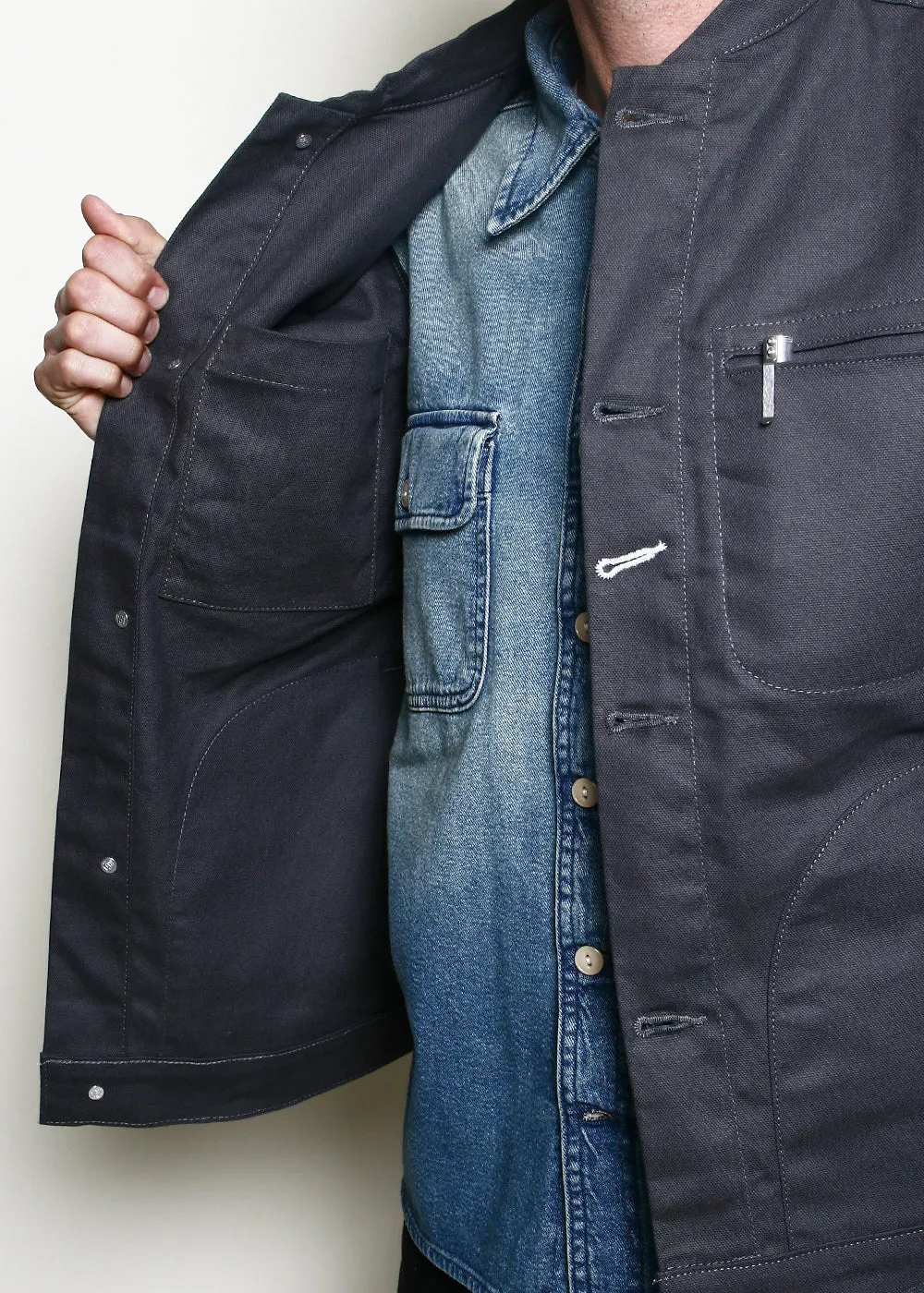 Rouge Territory Dry Wax Canvas Supply Vest - Grey sold by Berkeley Supply product image thumbnail 3