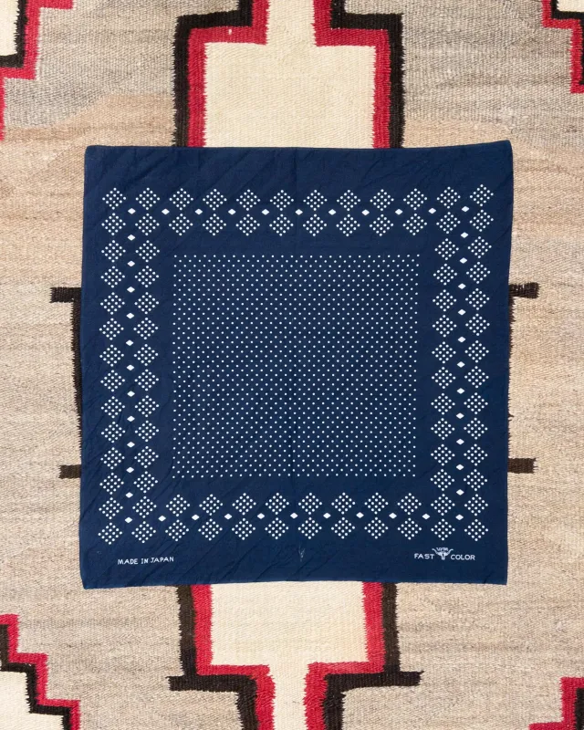 Wythe Indigo Discharge Selvedge Bandana - Indigo made by Wythe NY
