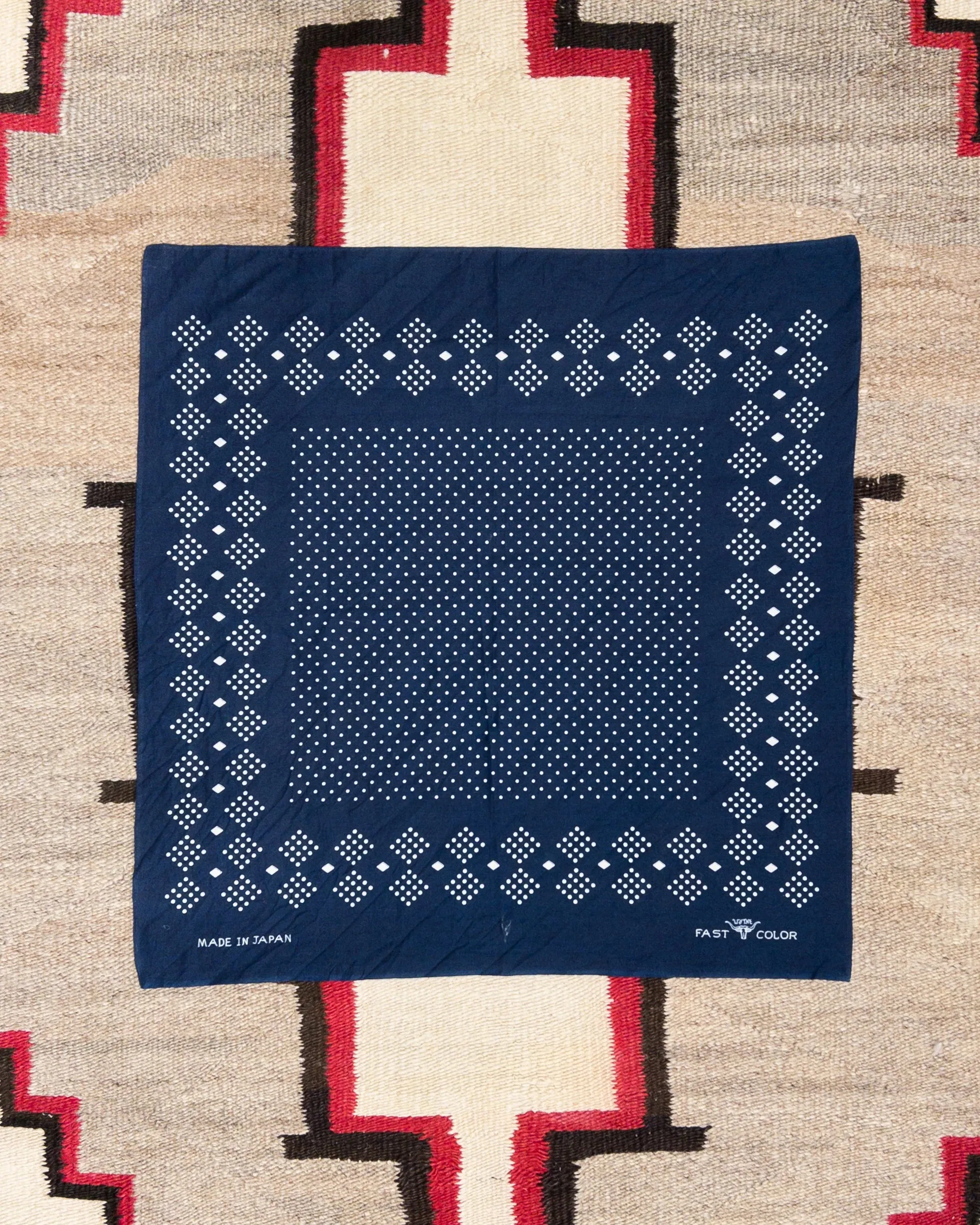 Wythe Indigo Discharge Selvedge Bandana - Indigo sold by Berkeley Supply