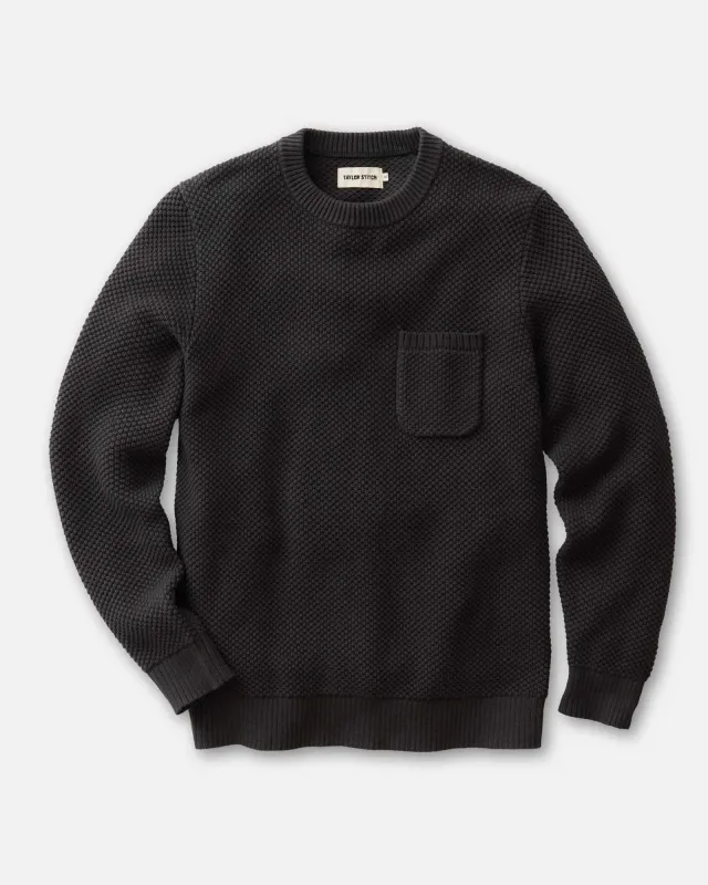 Taylor Stitch Crawford Crew Sweater - Charcoal made by Taylor Stitch