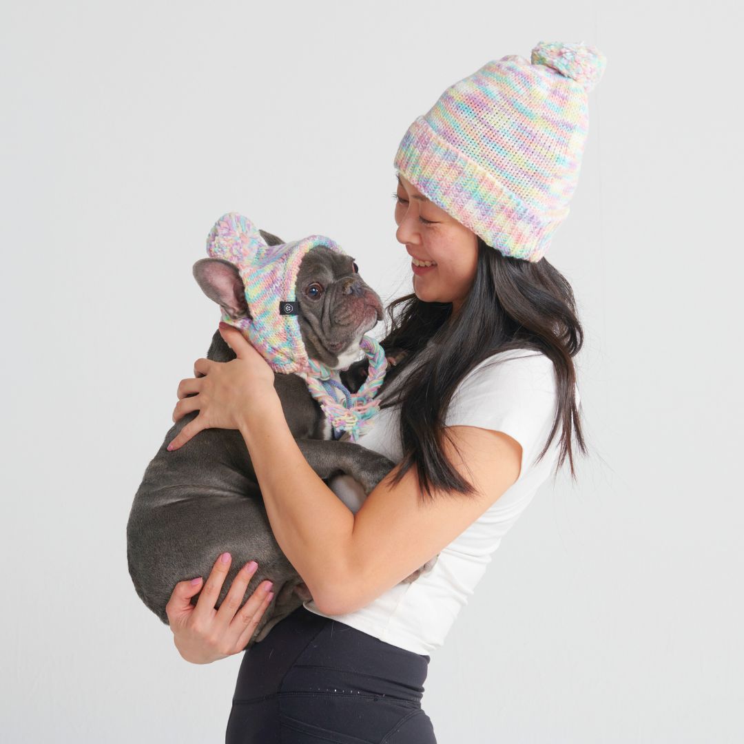 Knit Matching Human Pom Hats sold by Spark Paws product image thumbnail 5