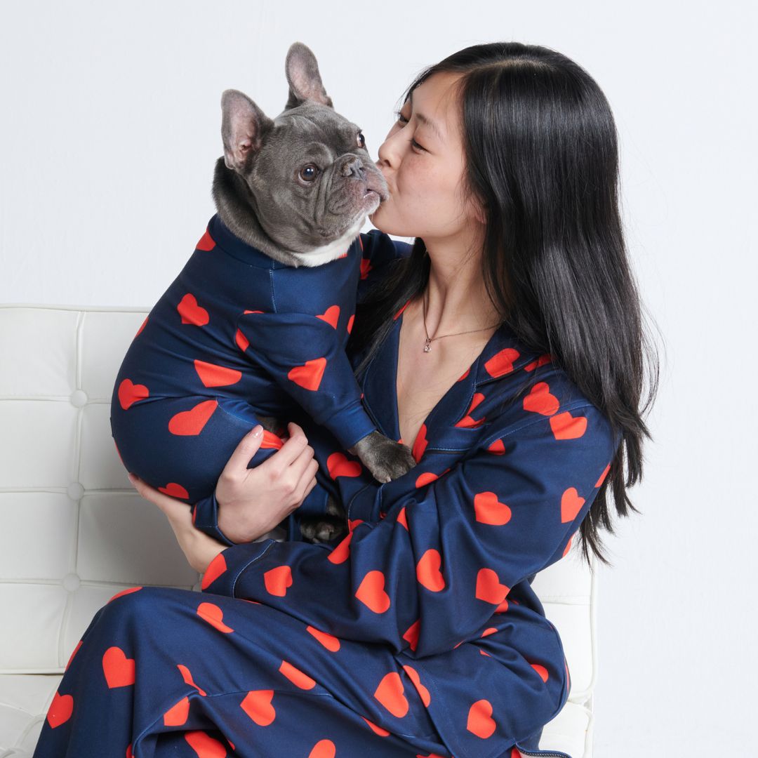 Human Pajama Top - Hearts sold by Spark Paws