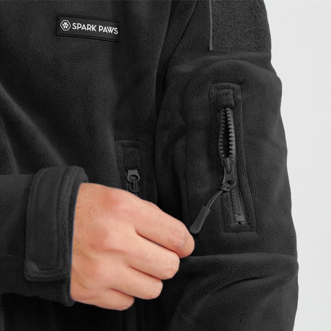CozyFlex Utility Human Hoodie - Black sold by Spark Paws product image thumbnail 3